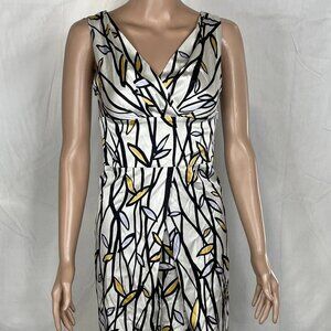 Diane Von Furstenberg Women’s Multi-Color Plunging Neckline Dress – Size 2 –